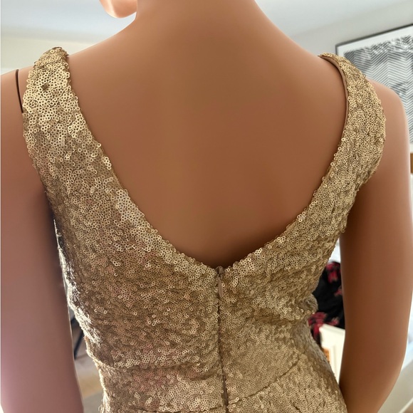 Dress the Population Gold Sequin Maxi Gown - Picture 4 of 5